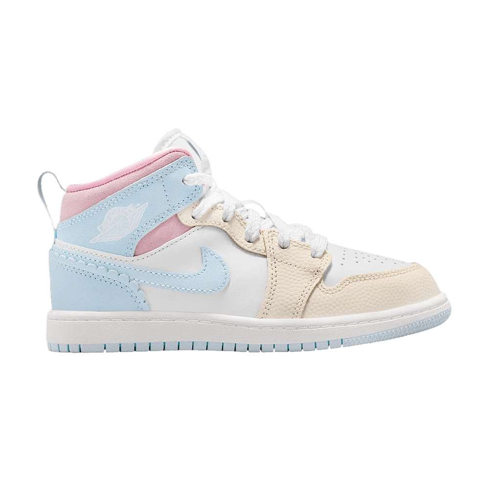 Air Jordan Jordan 1 Mid SE PS 'Half Blue Pale Ivory'
