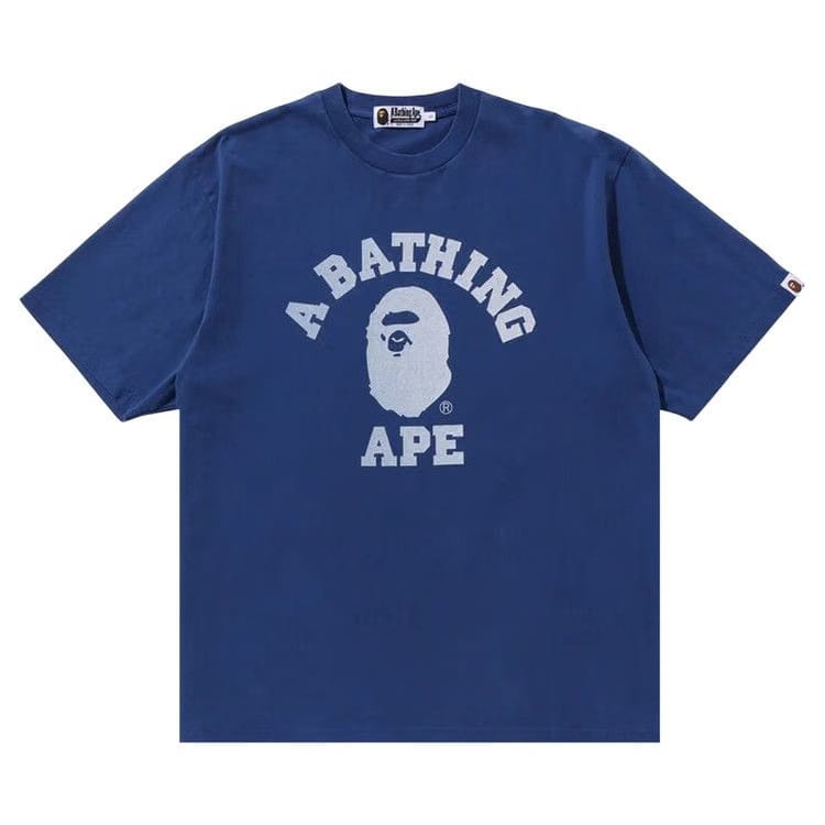 BAPE College Overdye T-Shirt Blue