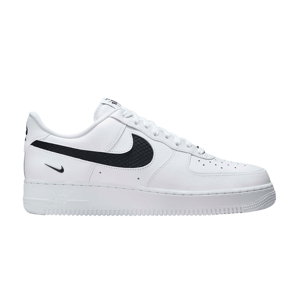 Men's Air Force 1'Nylon Swoosh - Black White'