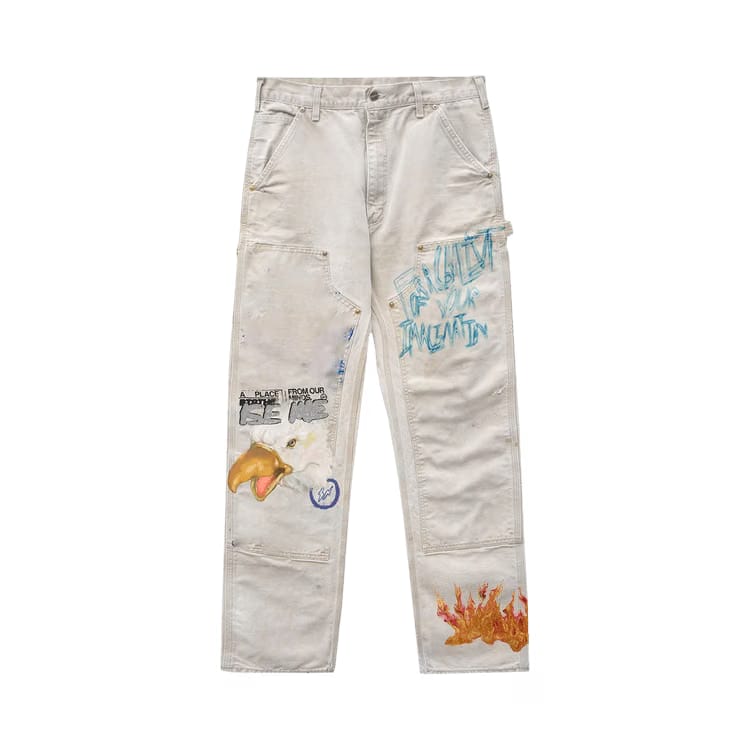 Cactus Jack by Travis Scott For Fragment Painters Imagination Pant White