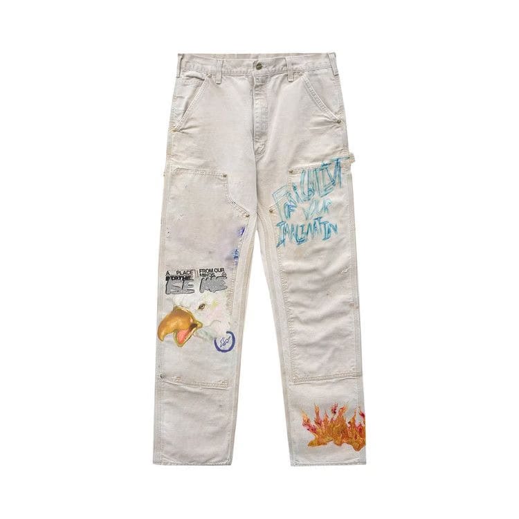 Cactus Jack by Travis Scott For Fragment Painters Imagination Pant White