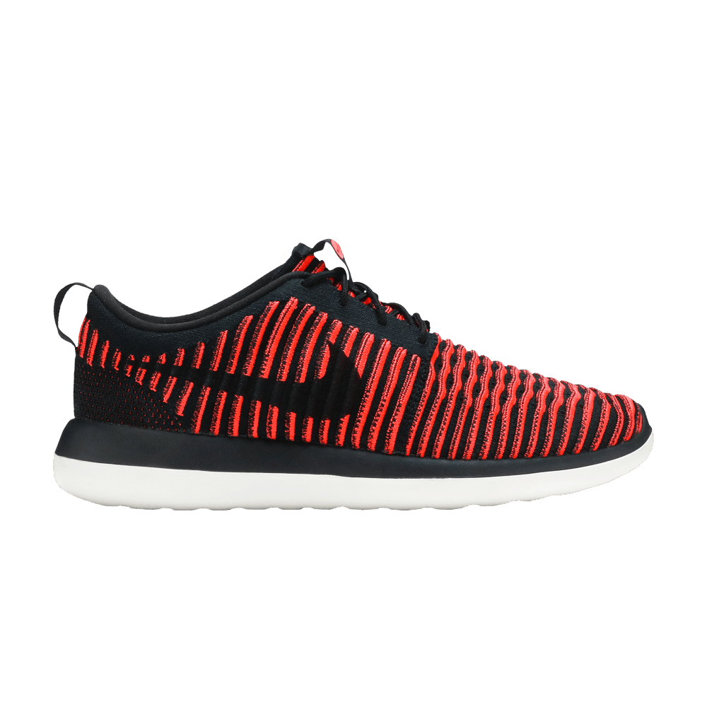 Men's Roshe Two Flyknit 'Black Bright Crimson'