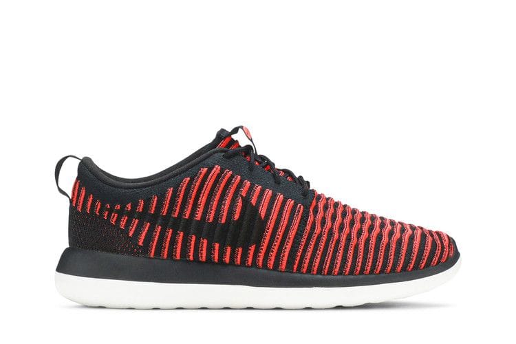 Men's Roshe Two Flyknit 'Black Bright Crimson'