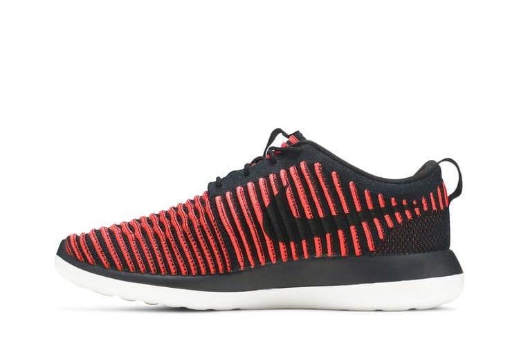 Men's Roshe Two Flyknit 'Black Bright Crimson'