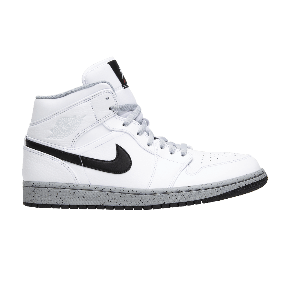 Men's Air Jordan 1 Mid 'White Cement'