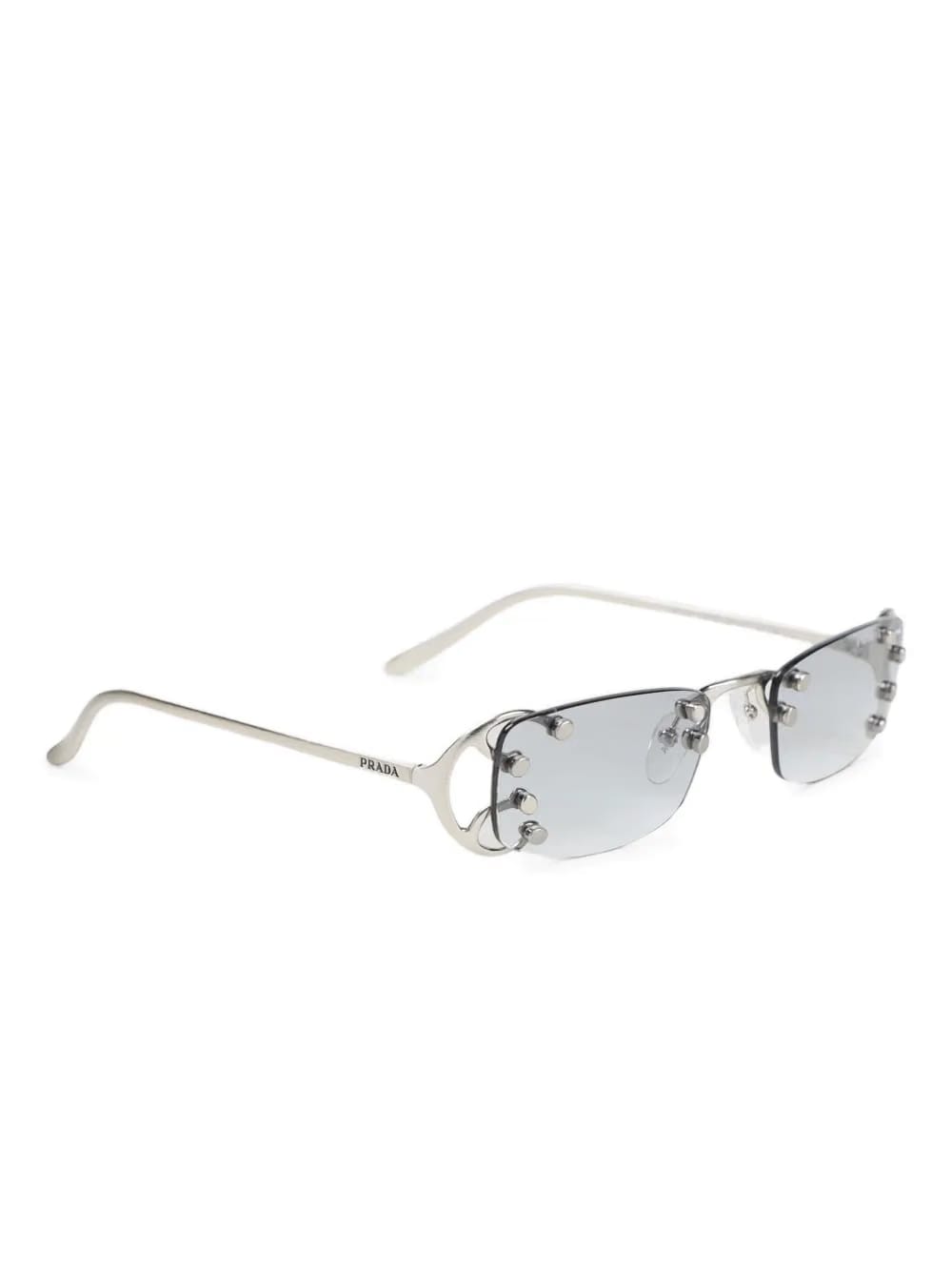 studded rectangle sunglasses