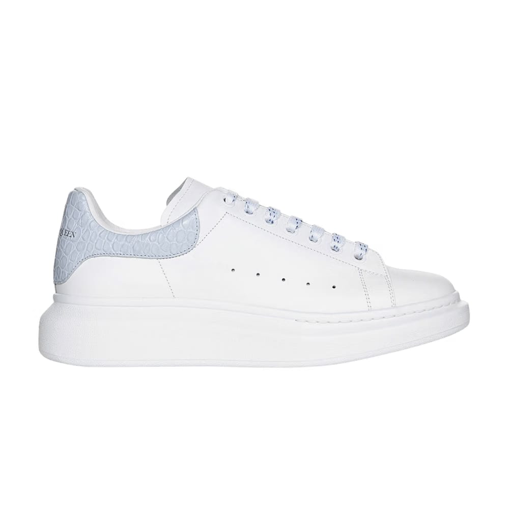 Alexander McQueen Oversized Sneaker White Blue Crocodile