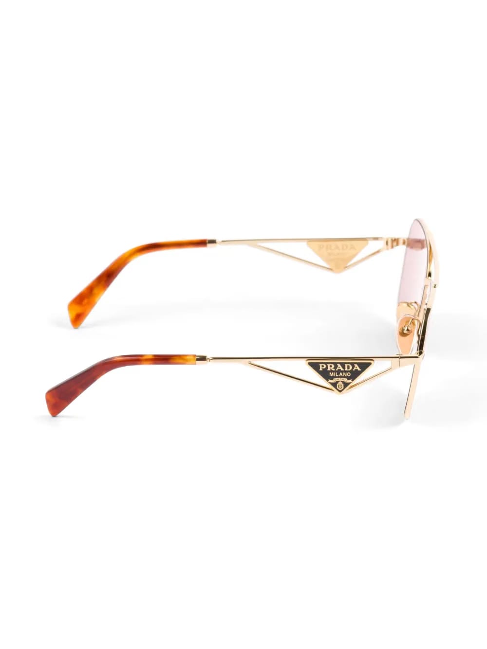 triangle-logo pilot-frame sunglasses
