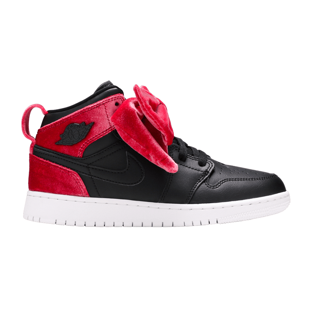 Air Jordan 1 Mid Bow XLD GS 'Noble Red'