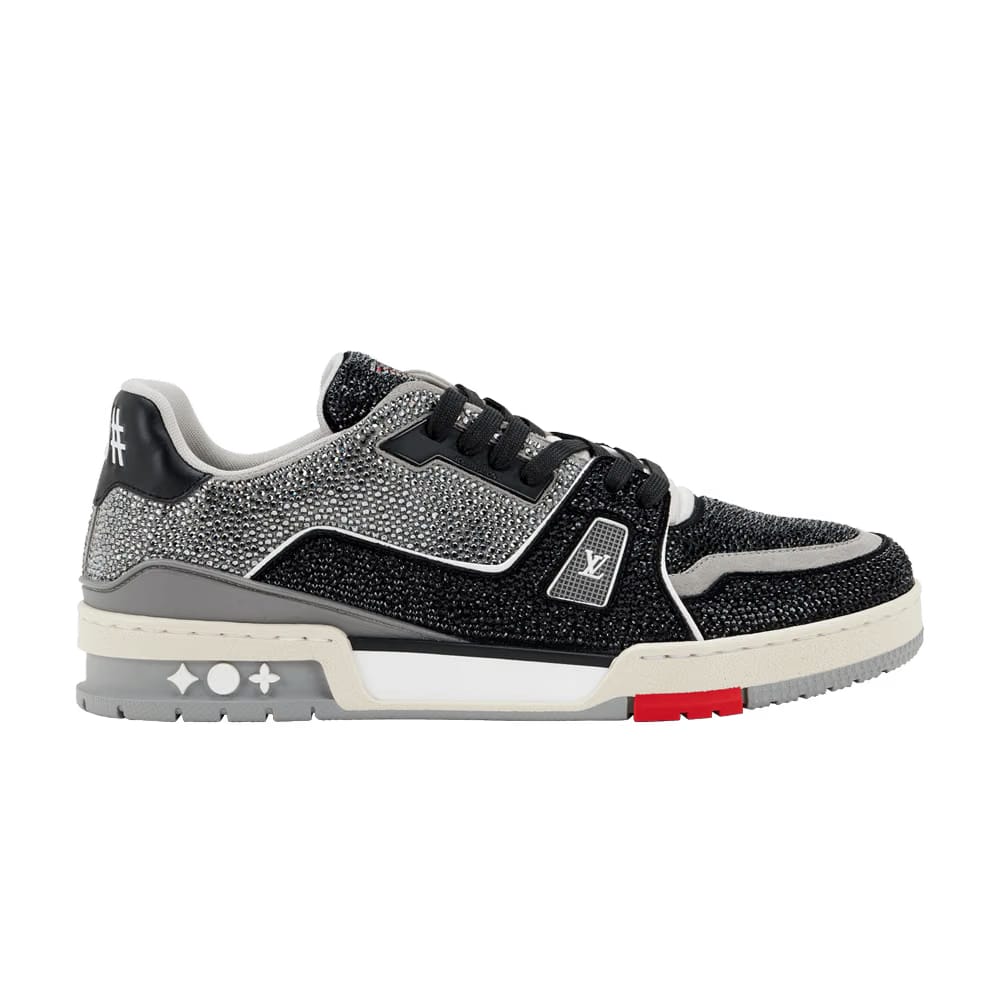 Louis Vuitton Trainer Black Grey Rhinestones