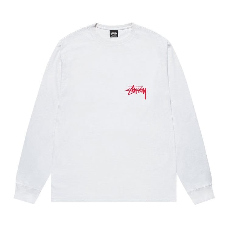 Stussy Beat Crazy Long-Sleeve T-Shirt White