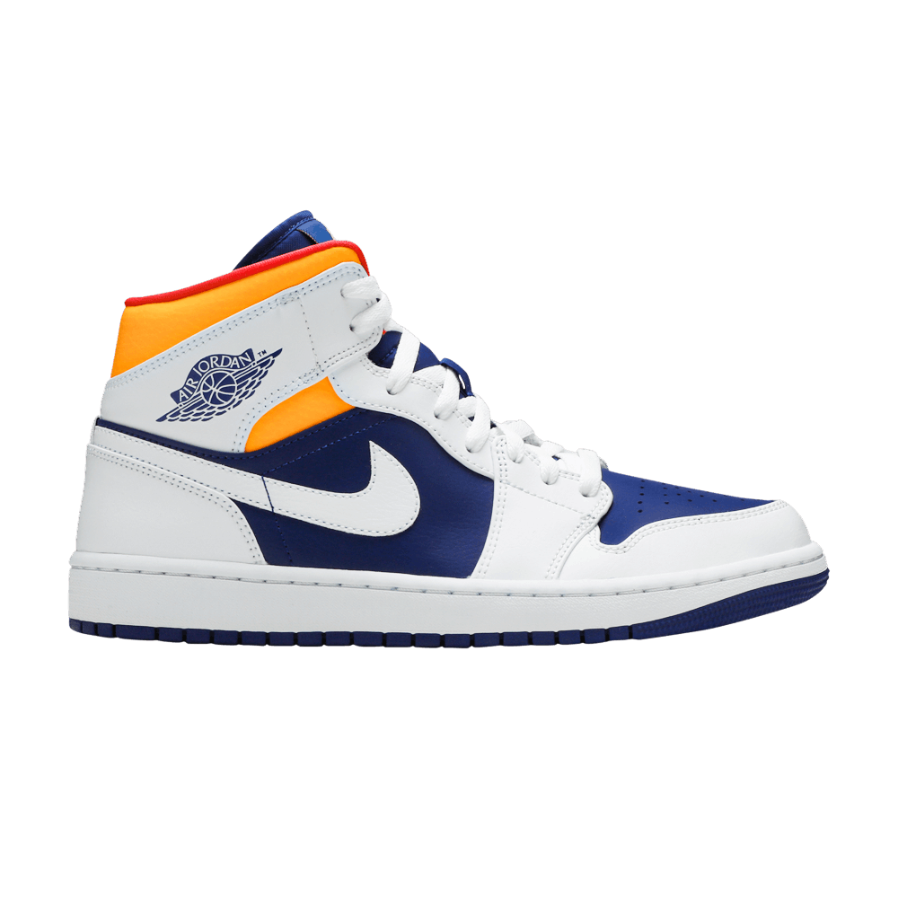 Men's Air Jordan 1 Mid 'White Deep Royal Blue'