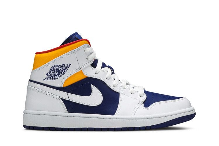 Men's Air Jordan 1 Mid 'White Deep Royal Blue'