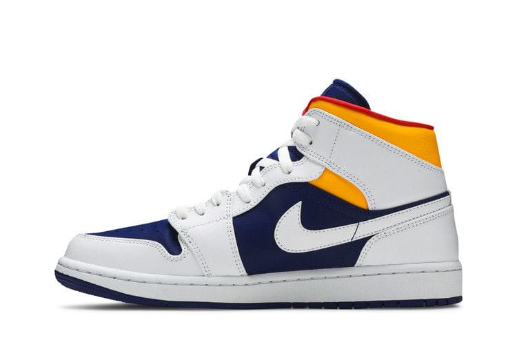 Men's Air Jordan 1 Mid 'White Deep Royal Blue'