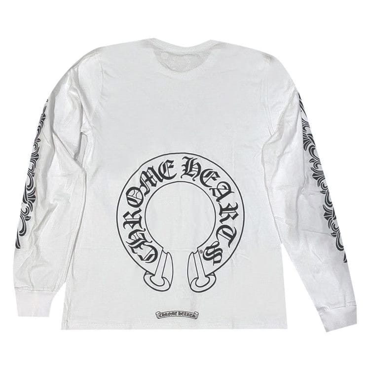 Chrome Hearts Floral Long-Sleeve White/Black