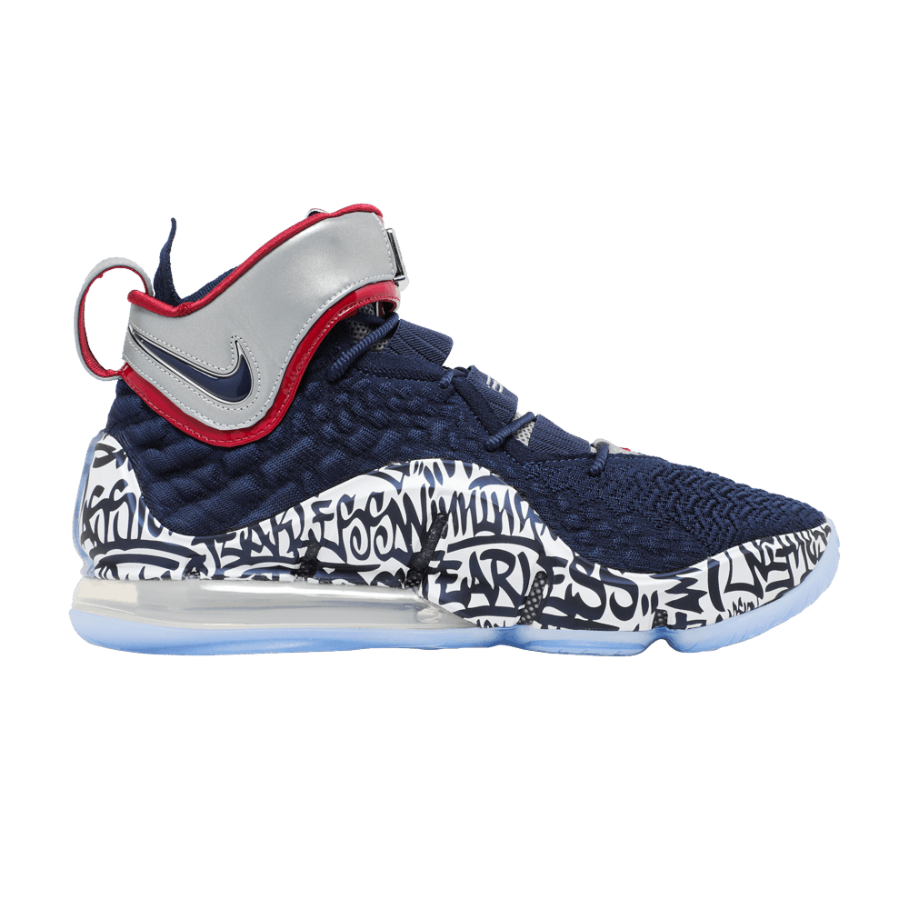 Men's LeBron 17 'LeBron 4 Cold Blue Graffiti'