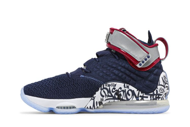 Men's LeBron 17 'LeBron 4 Cold Blue Graffiti'