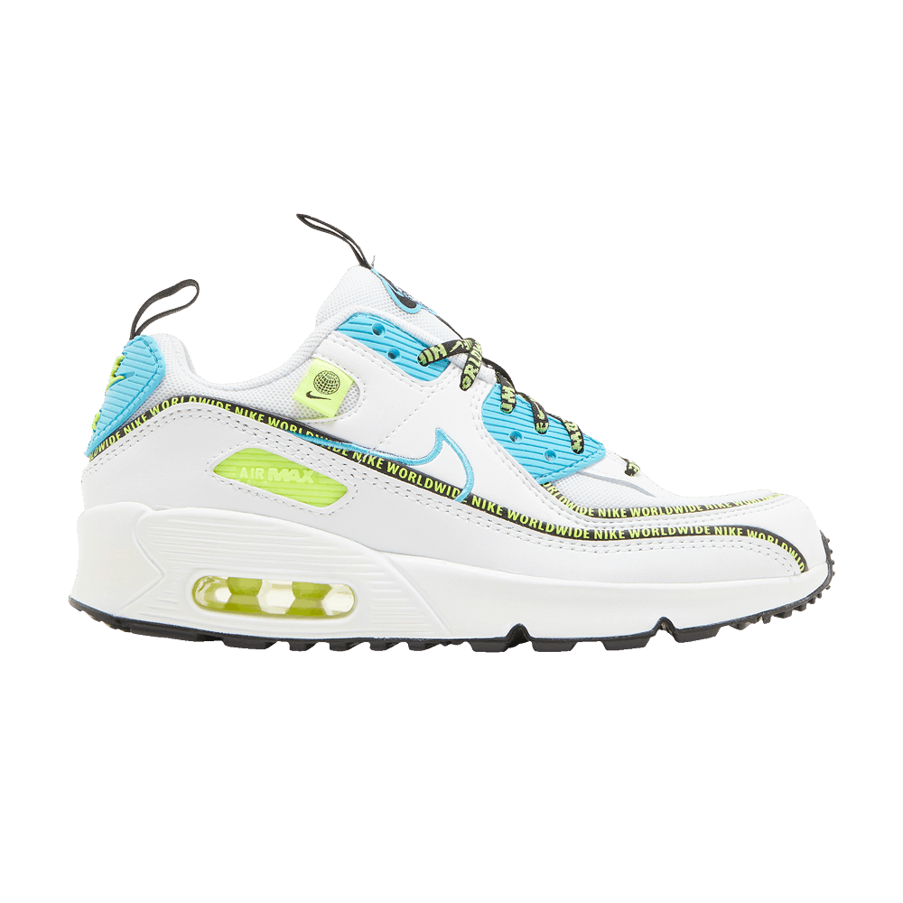 Air Max 90 SE GS 'Worldwide Pack - Blue Fury Volt'