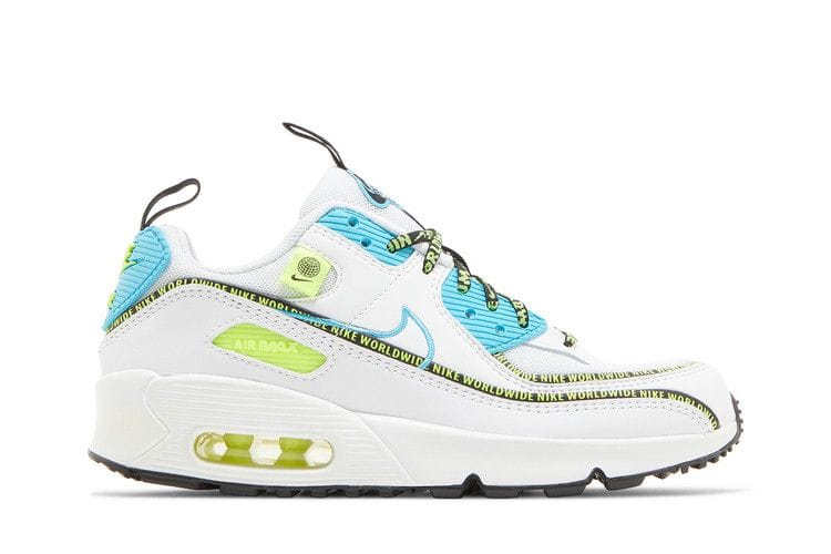 Air Max 90 SE GS 'Worldwide Pack - Blue Fury Volt'