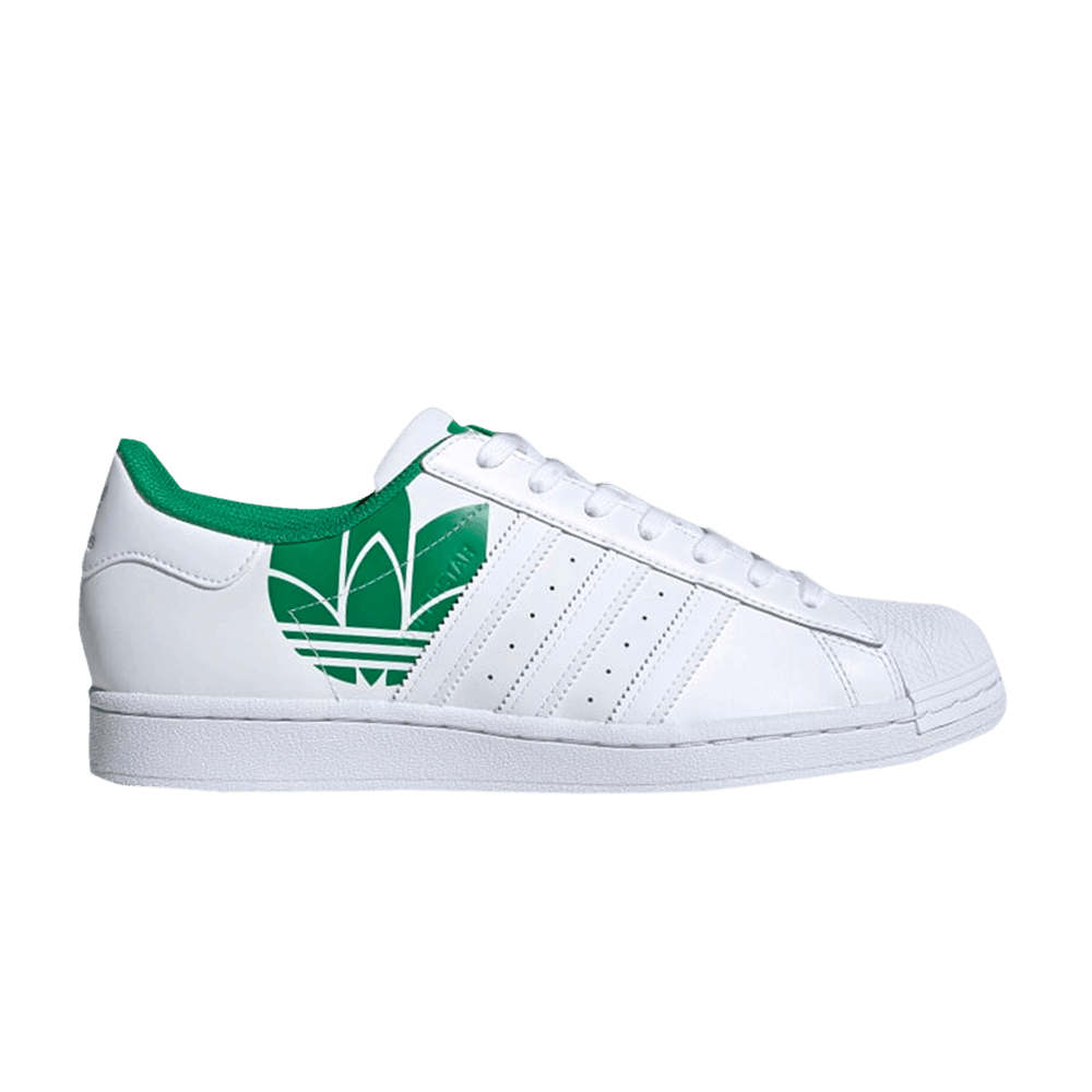 Men's Superstar 'Trefoil Print - White Green'