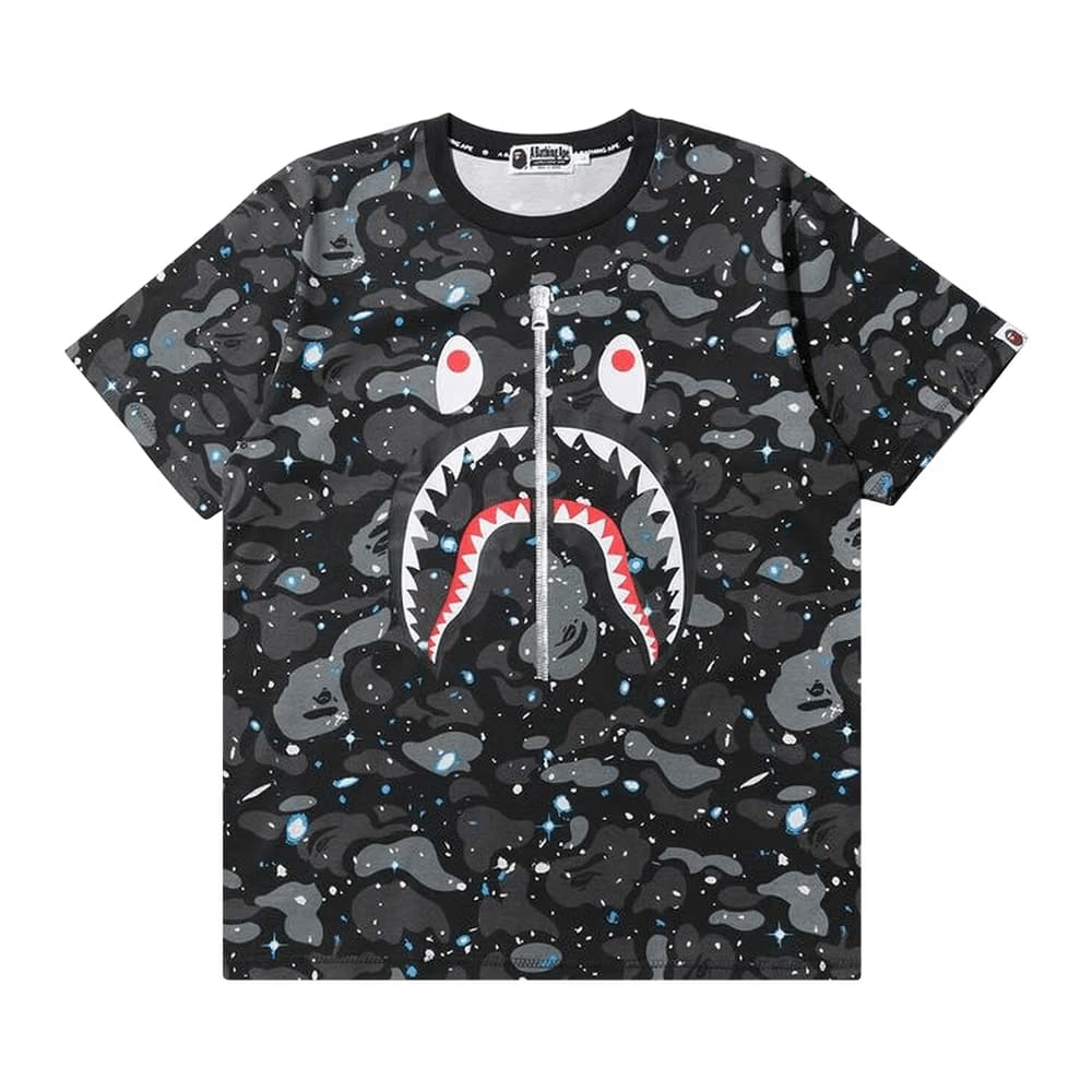 BAPE Space Camo Shark T-Shirt Black