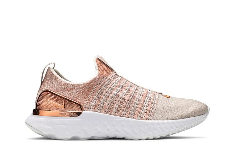 Women's React Phantom Run Flyknit 2 Premium 'Fossil Stone Metallic Red Bronze'