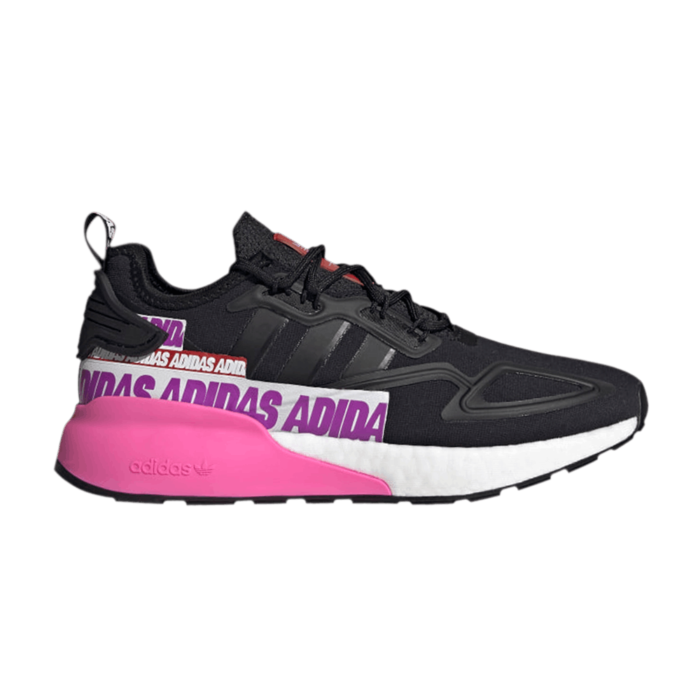 Women's ZX 2K Boost 'Wordmark Heel Stripe - Black Pink'