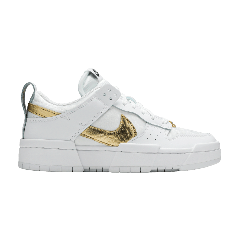 Women's Dunk Low Disrupt 'White Metallic Gold'