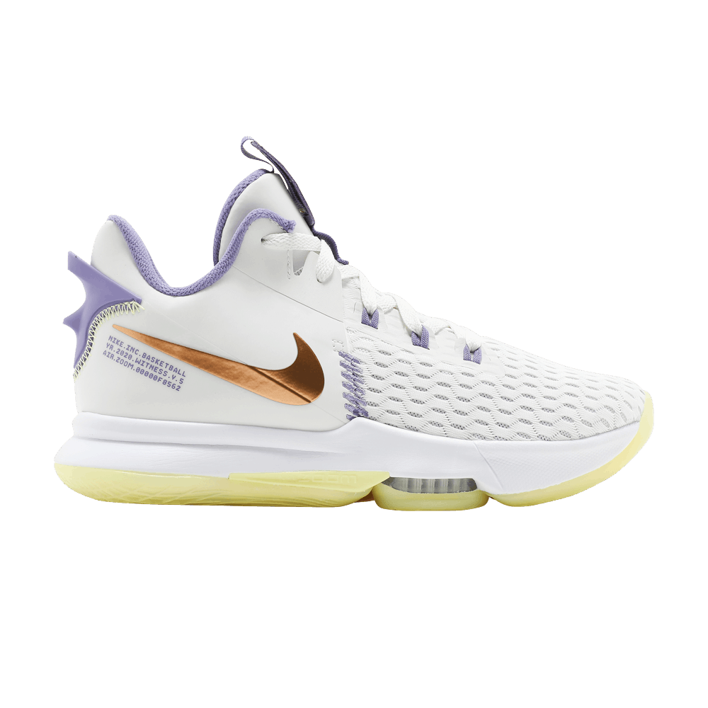 Men's LeBron Witness 5 'Summit White Metallic Bronze'