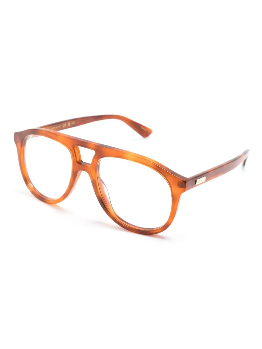 logo-plaque pilot-frame glasses
