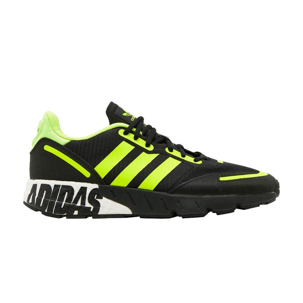 Men's ZX 1K Boost 'Bold Logo Graphic - Black Solar Yellow'