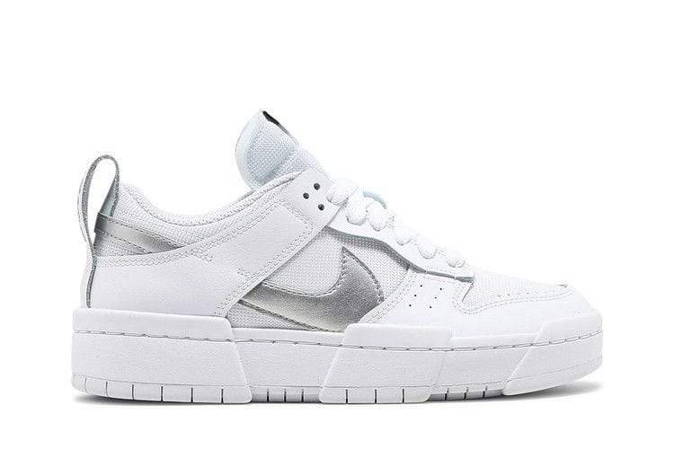 Women's Dunk Low Disrupt 'White Metallic Silver'