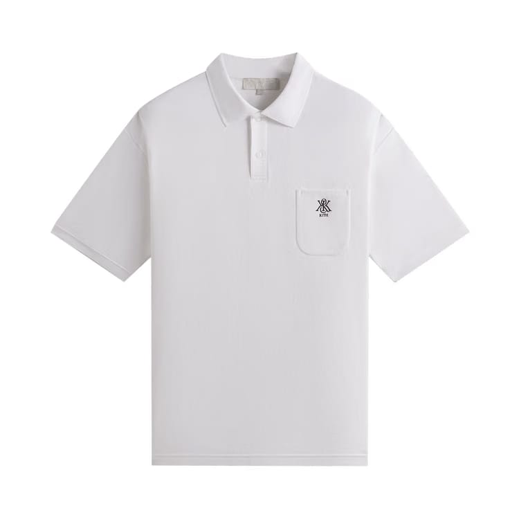 Kith Ethan Pique Polo White