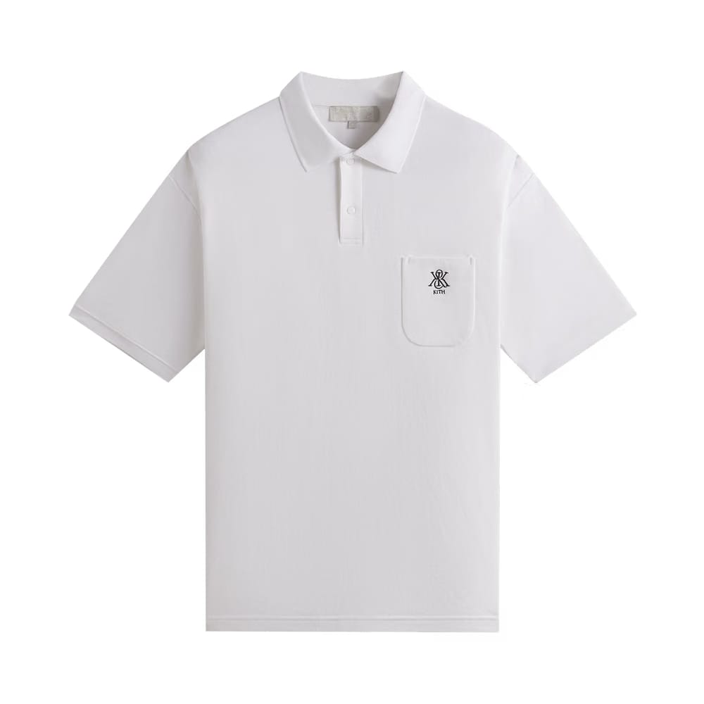 Kith Ethan Pique Polo White