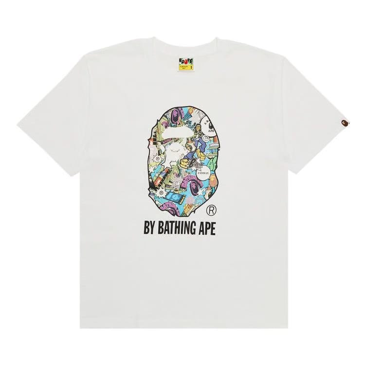 BAPE Comic Art Ape Head T-Shirt White