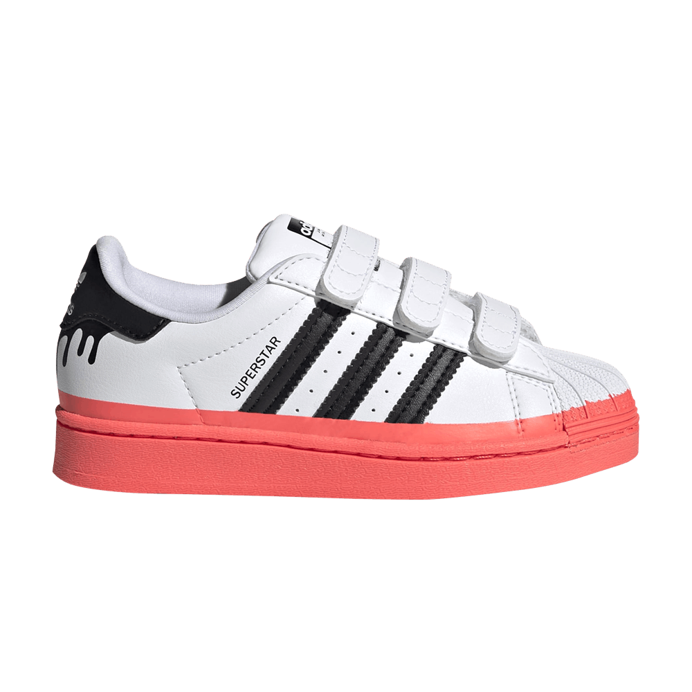 Superstar Little Kid 'Paint Drip - White Turbo'