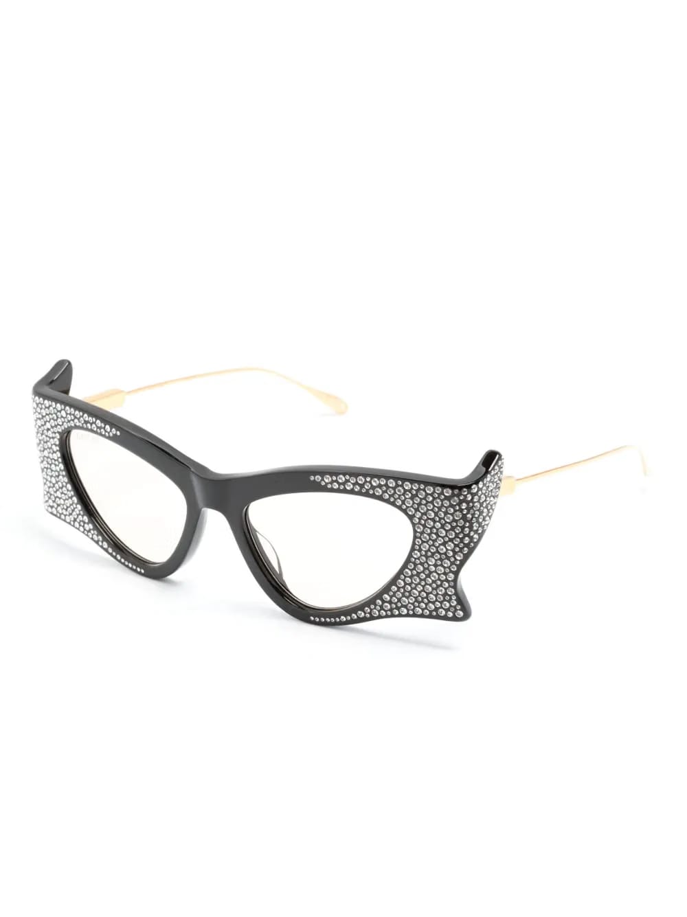 crystal-embellished irregular-shape sunglasses