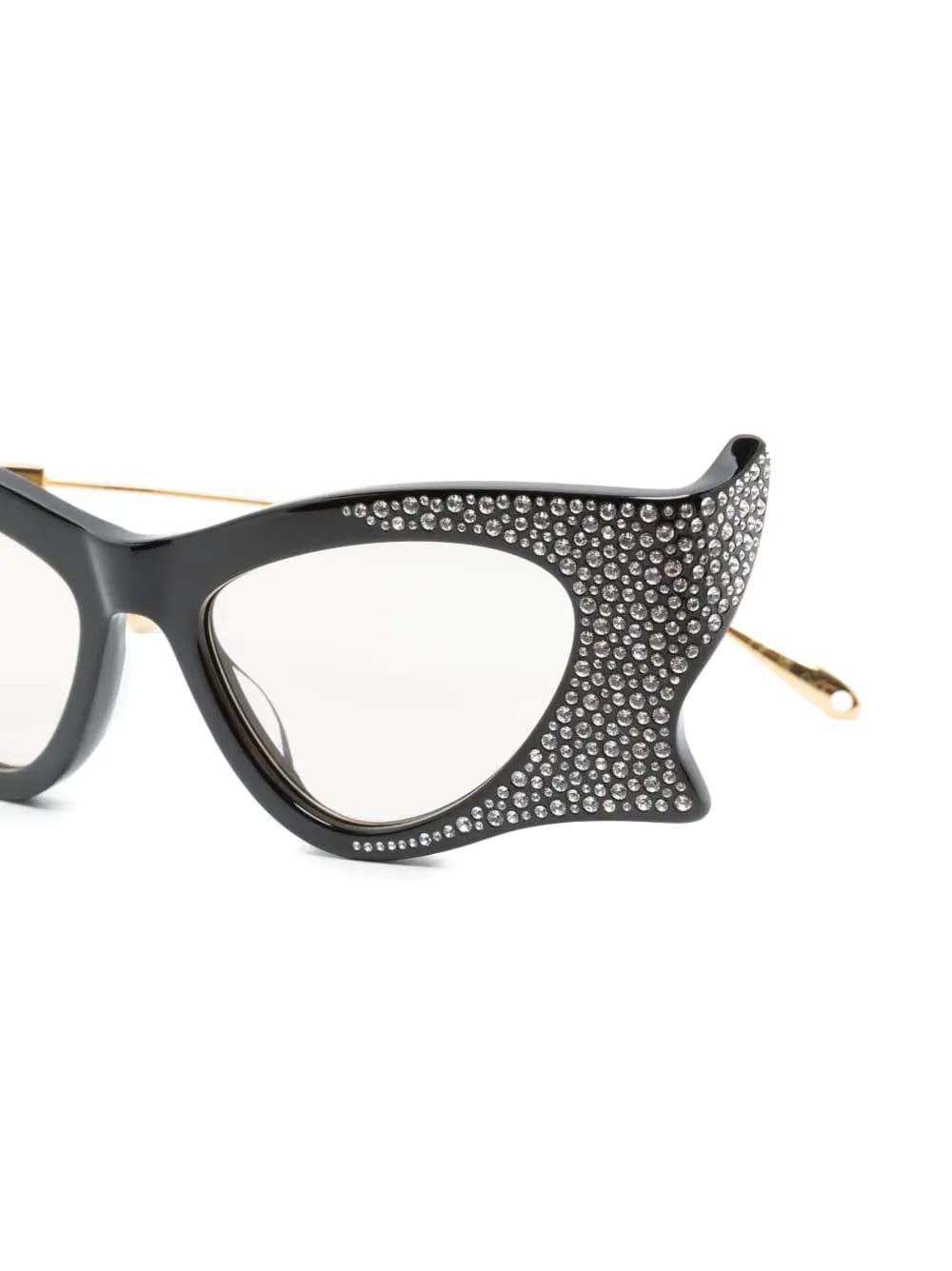 crystal-embellished irregular-shape sunglasses