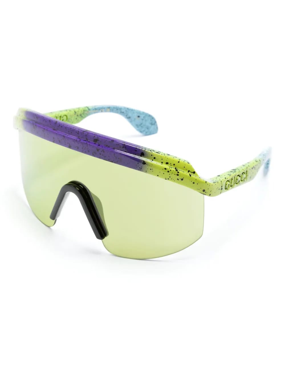 oversize-frame logo-embossed sunglasses