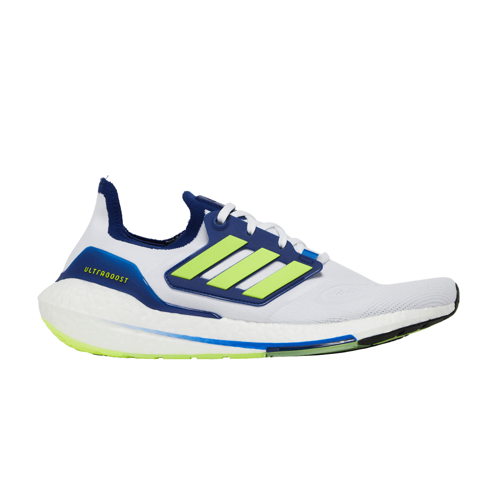 Men's UltraBoost 22 'White Solar Yellow Blue'