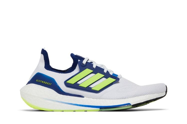 Men's UltraBoost 22 'White Solar Yellow Blue'