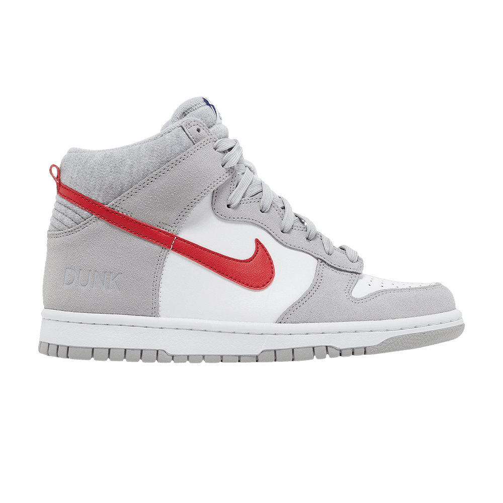 Dunk High SE GS 'Athletic Club - Light Smoke Grey Gym Red'