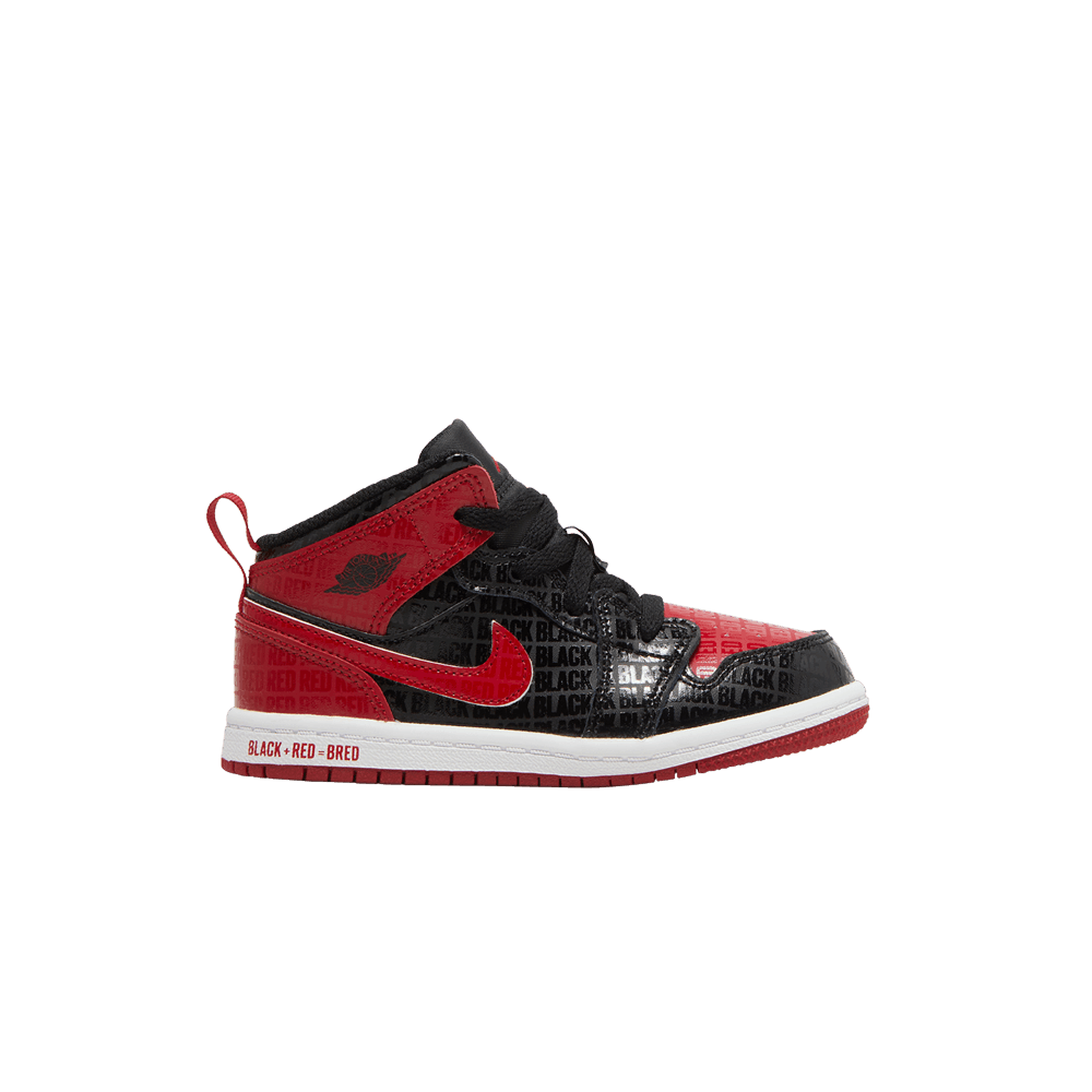 Air Jordan 1 Mid SS TD 'Black + Red = Bred'