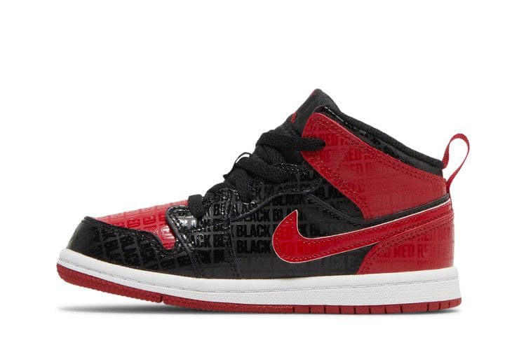 Air Jordan 1 Mid SS TD 'Black + Red = Bred'