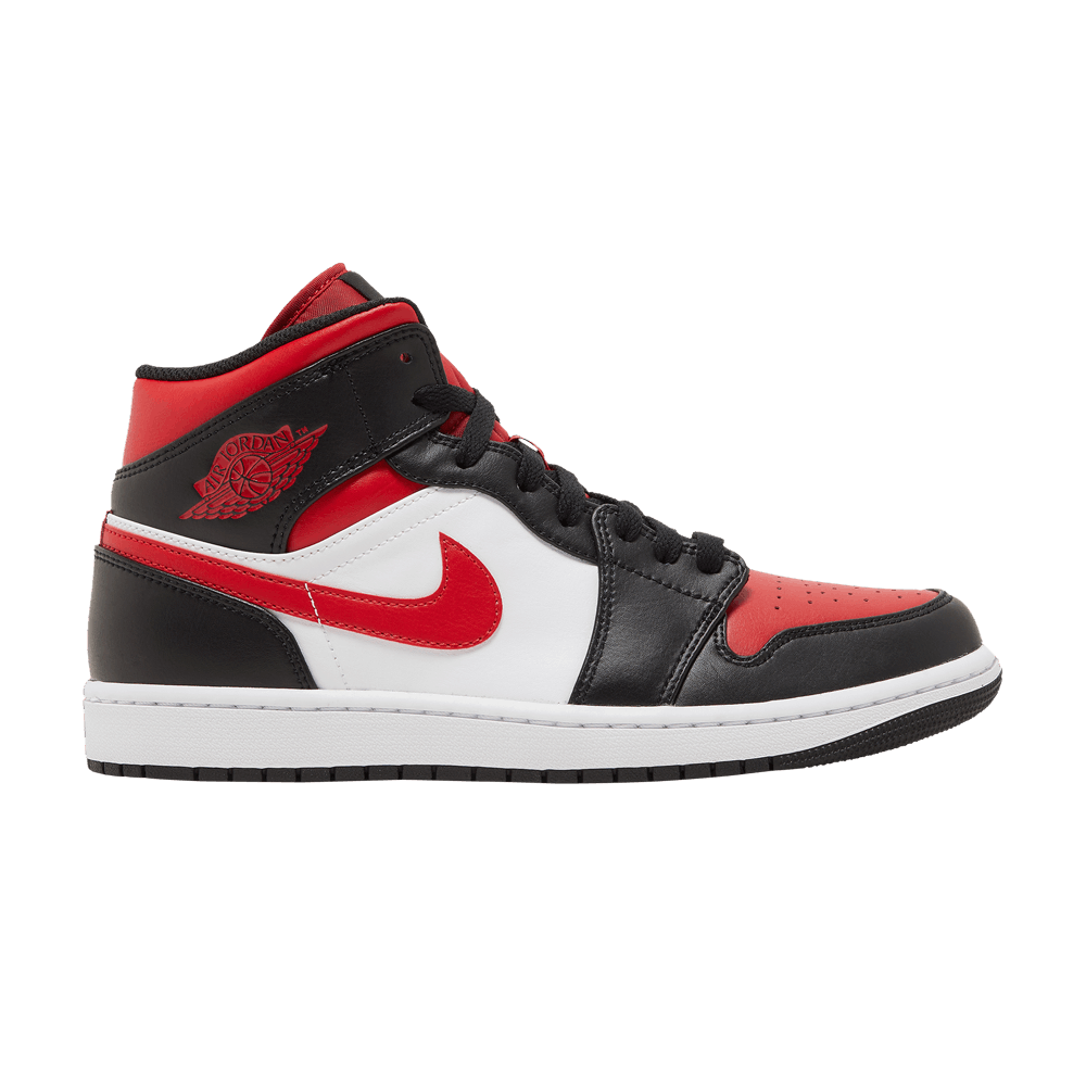 Men's Air Jordan 1 Mid 'Bred Toe'