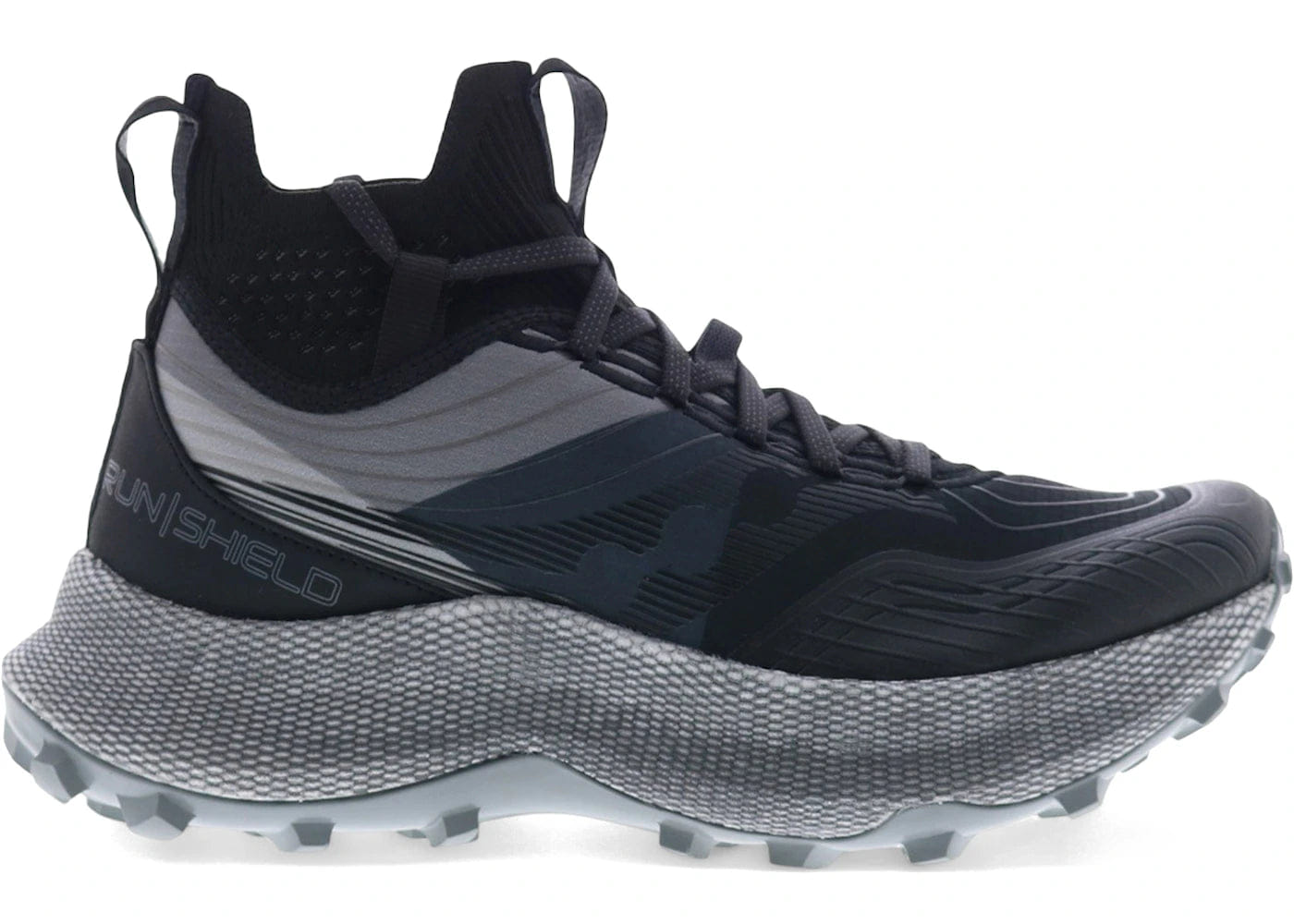 Saucony Endorphin Trail Mid Runshield Black Gravel Womens