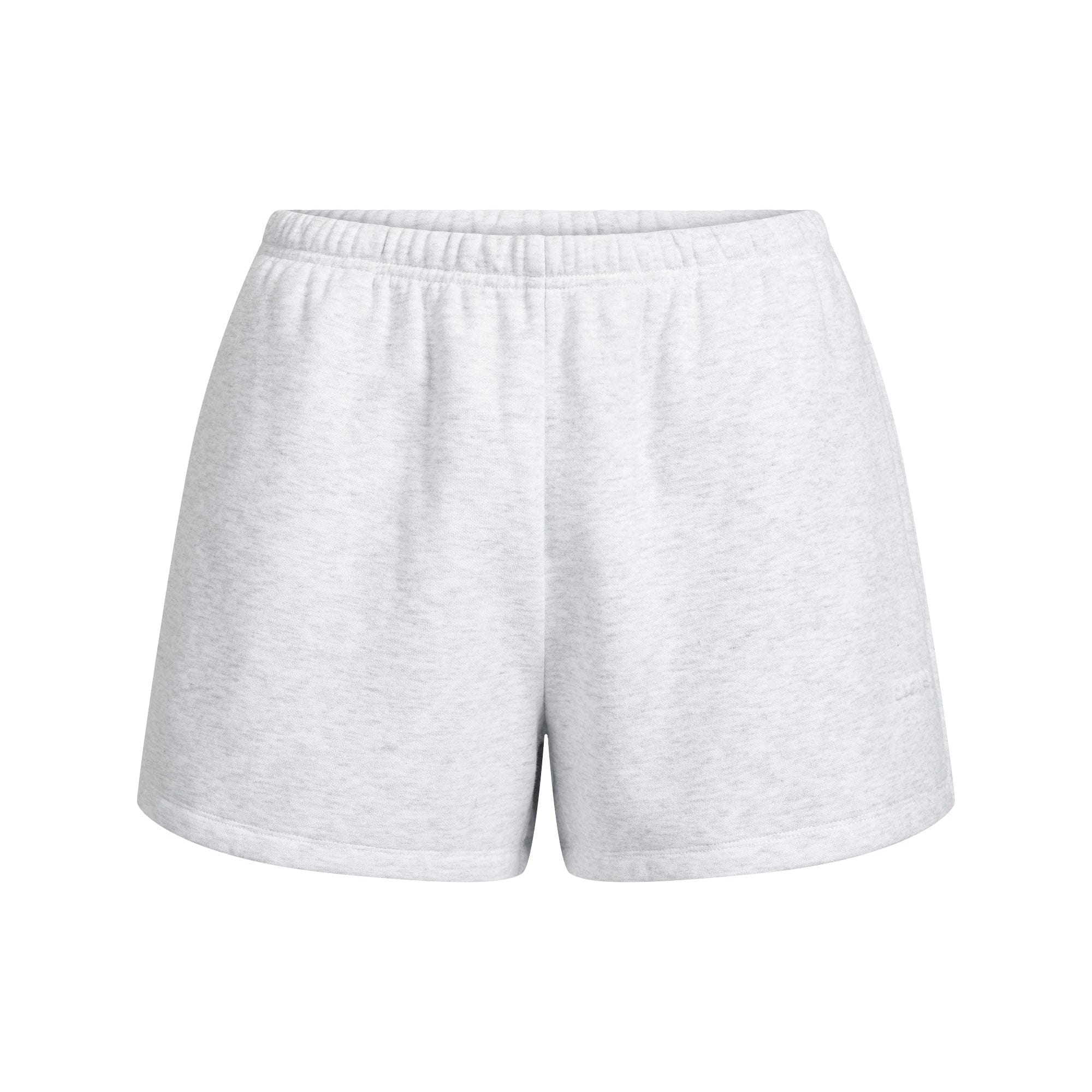 Skims Cotton Fleece Classic Short Light Heather Grey
