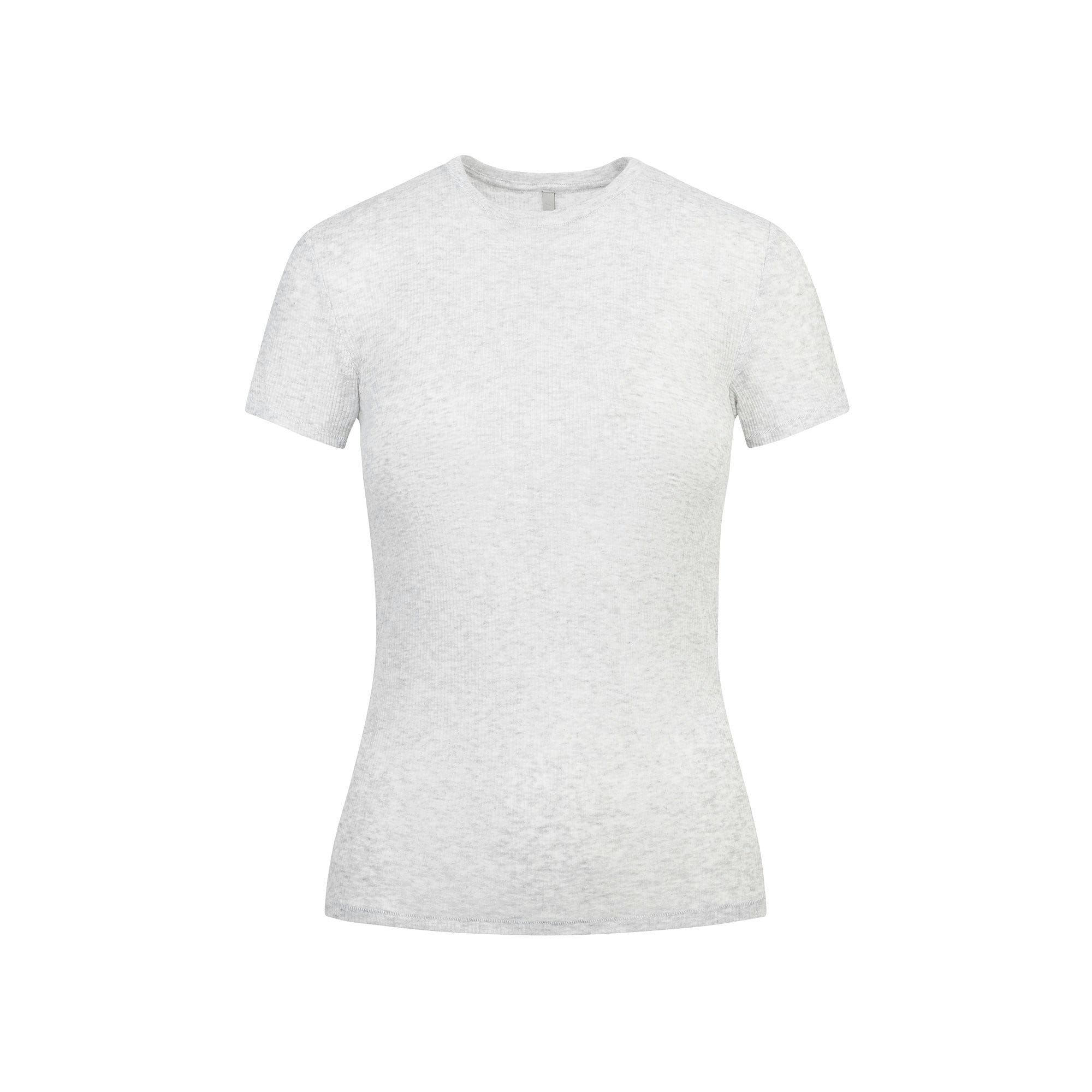 Skims Sheer Rib T - Shirt Light Heather Grey