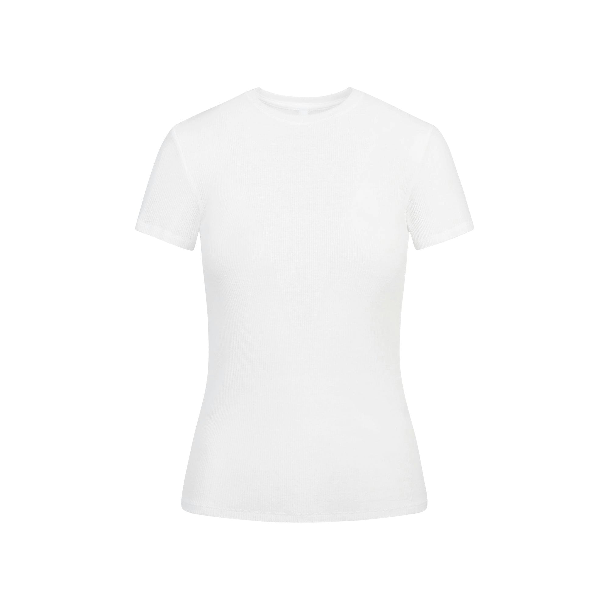 Skims Sheer Rib T - Shirt Snow