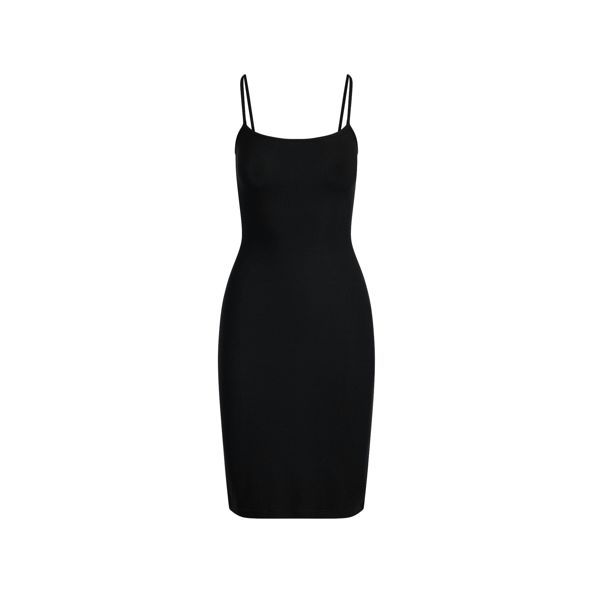 Skims Soft Lounge Midi Slip Dress Onyx